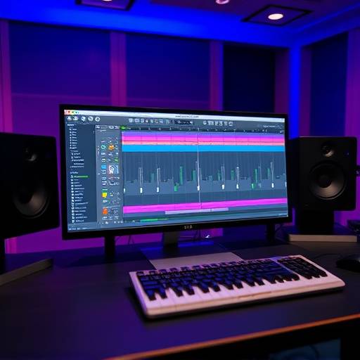 Interface do software Logic Pro X com uma sessão de mixagem em andamento